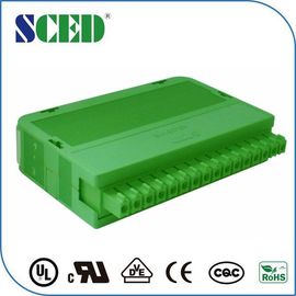 Green 3.81mm Pluggable Din Rail Mounting Accessories 16pin Automotive