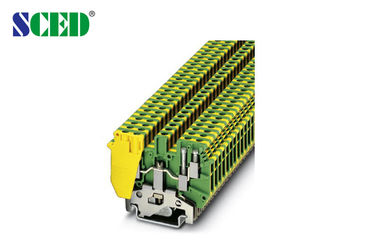 6.2mm AWG 30 - 10 , Rail Mounted Terminal Blocks For Electric Power , Elevator