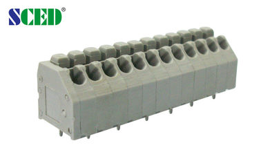 Pitch 3.50mm PCB Spring Terminal Block , 300V 5A 28P Screwless Terminal Blocks