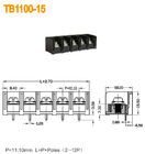 Blocchetti terminali di potere nero della barriera 20A con il passo dell'ottone PBT 11mm di 2-12 Pali