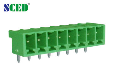 Maschii d'ottone inseriscono il passo 300V/8A 2-24P dell'angolo retto 3.81mm del blocchetto terminali