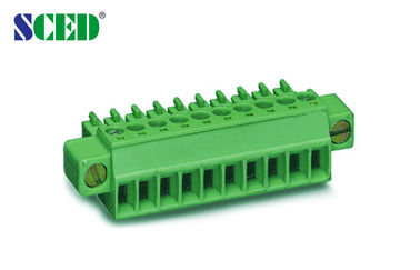 Gli incavi femminili della spina Pluggable del blocchetto terminali 8A delle orecchie del montaggio lanciano il verde di 3.5mm