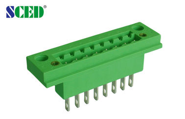 L'intestazione maschio verde inserisce il blocchetto terminali con gli incavi 18A PA66 2-22 Pali della flangia 5.08mm