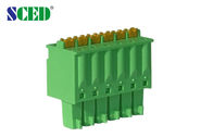 Blocchetto terminali Pluggable di spaziatura verde 300V/8A femminili UL94-V0 di 3.5mm