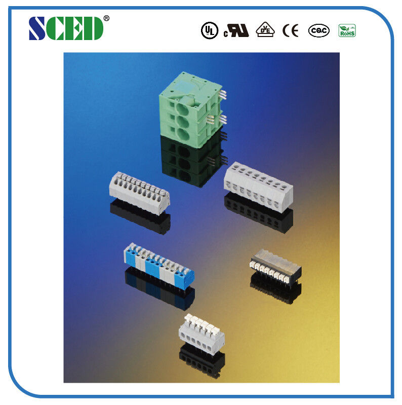 entrata ad angolo retto verde d'ottone del cavo del blocchetto terminali del PWB di 2.54mm