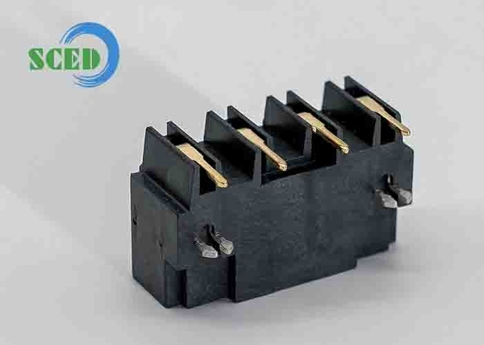 LCP Placcato in oro Colore nero Blocco terminale in fiamma con angolo destro 7.5mm 300V 16A