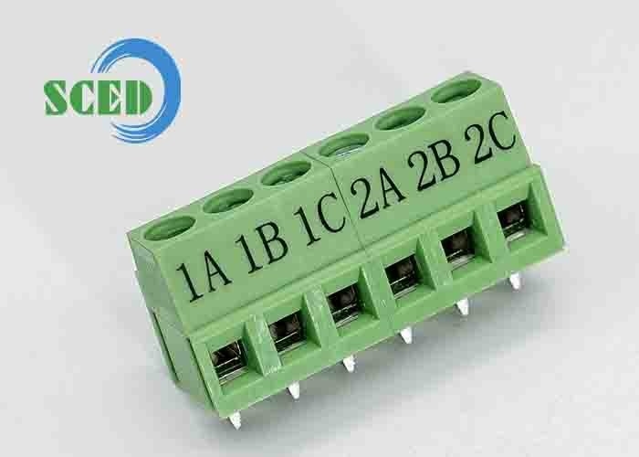 Verde 5,08 mm 300V 10A PA66 PCB Terminal Block Euro Tipo per controllo automatico