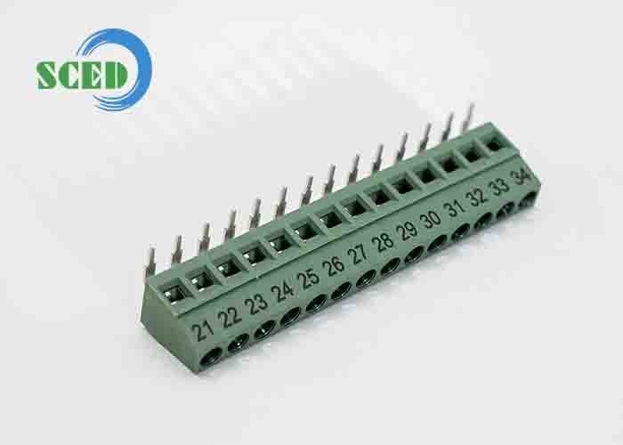 Pitch 5.00mm 300v PCB Terminal Block 10A 2P-24P angolo retto cavo di ingresso 12-26 AWG