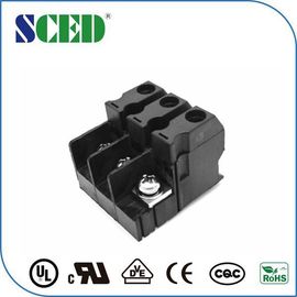 3 Pin Feed Through Terminal Block Pitch 12.7mm 600V PC Black
