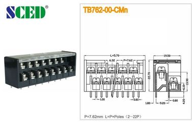 2-22 connettore elettrico del blocchetto terminali della barriera di Pali 300 volt