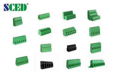 Livelli nichelati di plastica del doppio 10A di verde 5.08mm del blocchetto terminali del PWB