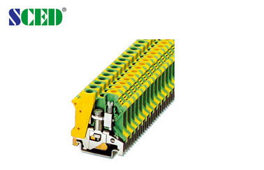 I blocchetti terminali di verde/gialli 8.2mm larghezza 6mm2 di baccano della ferrovia hanno frantumato il connettore di interramento