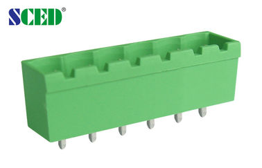 connettore Pluggable del blocchetto terminali del PWB di 7.62mm con gli incavi maschii 300V 18A