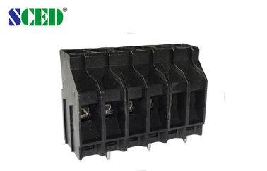 Passo 30A UL94-V0 30A del blocchetto terminali 6.35mm del PWB del nero dell'AWG della vite 10-22