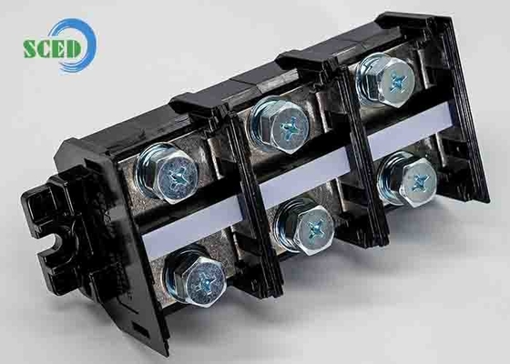 300A Ferrovia terminale blocco 47,0 mm 600V nero PC materiale connettore a vite