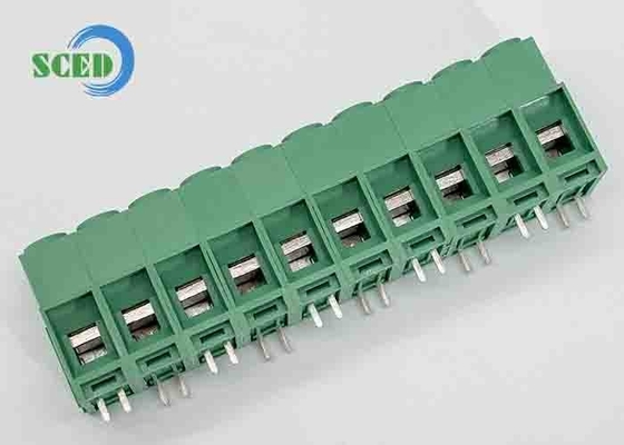 10.16mm 57A blocco terminale PCB verde ottone PA66 placcato al nichel