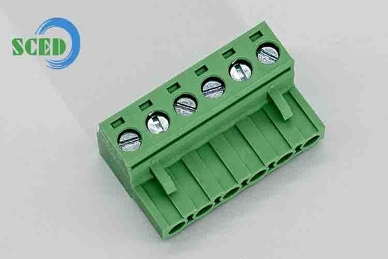 Pitch 5,08 mm Blocco terminale incassabile ottone verde M3 PA66 12-30 AWG
