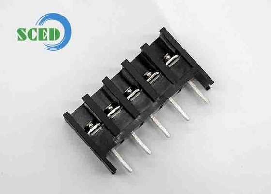 Blocco terminale di barriera nera 2-18P 300V 20A Pitch 10.00mm PBT ottone 9-10mm