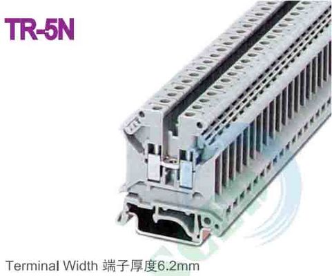 ZB6 AC DC Din Rail Terminal Blocks Fornitura di alimentazione con vite di fissaggio del filo M4 e Zack Srtip