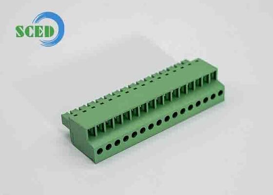 PA66 Blocco terminale in plastica con spinta resistente di 3000 V AC/minuto e temperatura di funzionamento da -40°C a +105°C per PCB