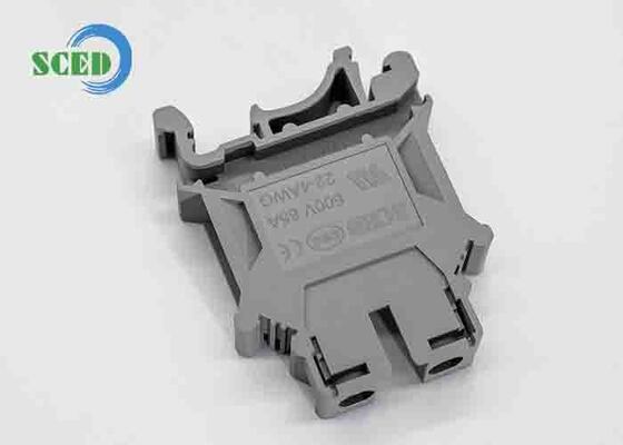 Blocchi terminali grigi per montaggio a pannello Numero di poli da 2 a 24 poli Soluzioni di connessione elettrica affidabili e durevoli