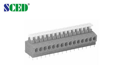 passo 3.81mm Pa66 di spaziatura del blocchetto terminali della primavera di 300v Screwless con il pulsante
